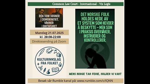 21.7.25 Systemets overvåkning, kontroll og utrygghet som påvirker oss