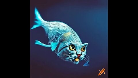 "बिल्ली और मछली की टक्कर: पानी में भी भिड़ंत!" (Cat vs Fish: Clash Even in Water!)