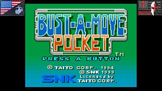 Bust-A-Move Pocket (NEOGEO Pocket Color - Attract Mode) [NA Version of "パズルボブル・ミニ"]