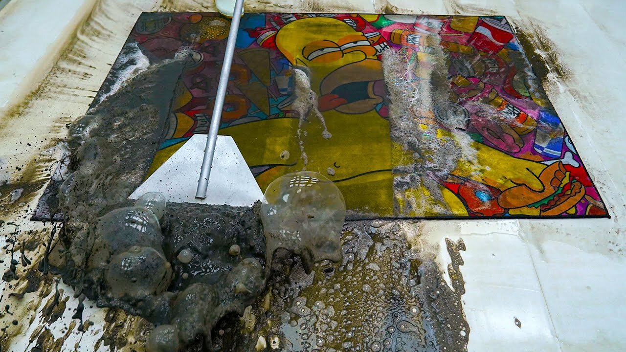 This Is Not A Brown Rug - Horrible Dirty Carpet Cleaning - Satisfying Video, ASMR Cleaning