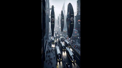 Future city vision ai making flying city