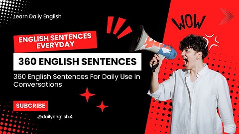 360 English Sentences For Daily Use In Conversations _ Spoken English Sentences Everyday