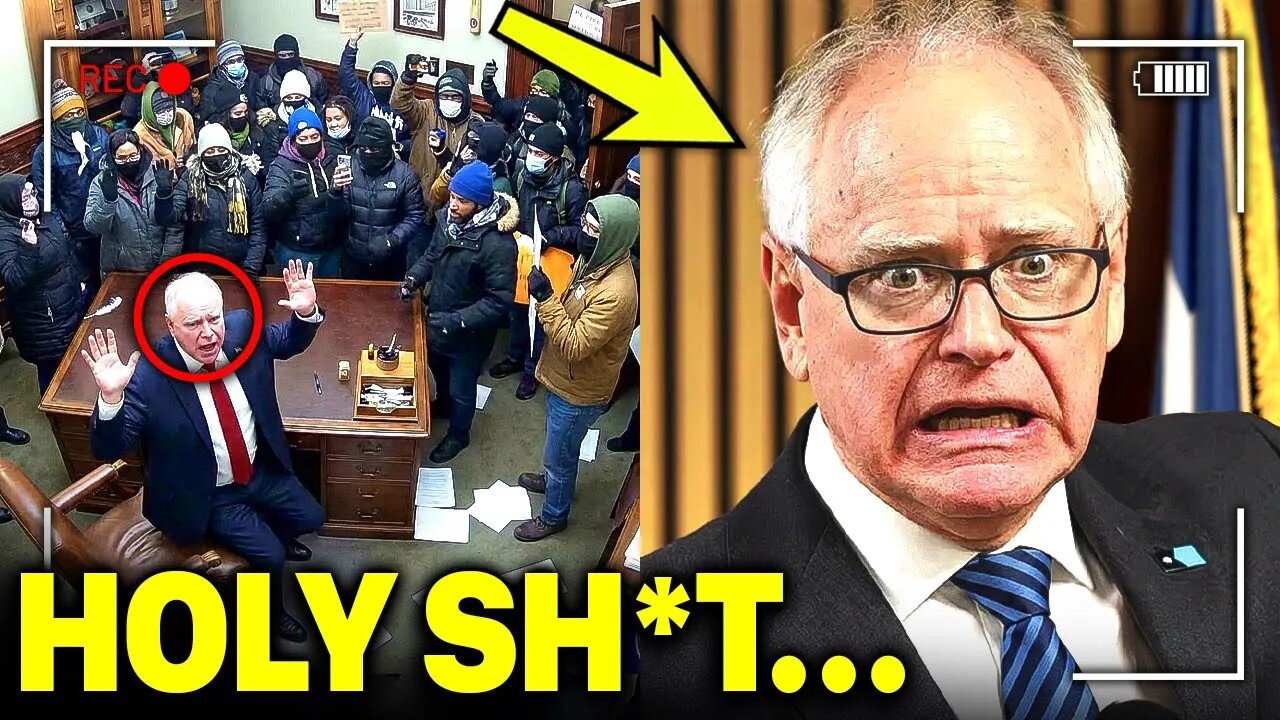 Breaking: Leftist Mob Invades Tim Walz's Office After they Realize they were Tricked…