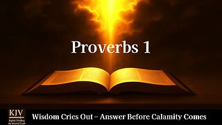 Proverbs 1 — Wisdom Cries Out: Answer Before Calamity Comes