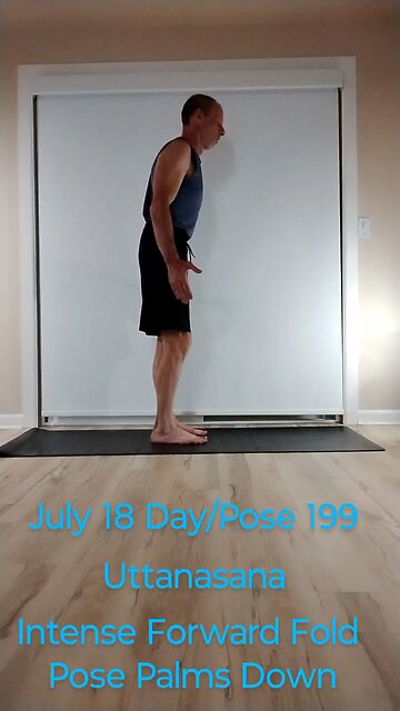 Uttanasana / Intense Forward Fold Pose Palms Down