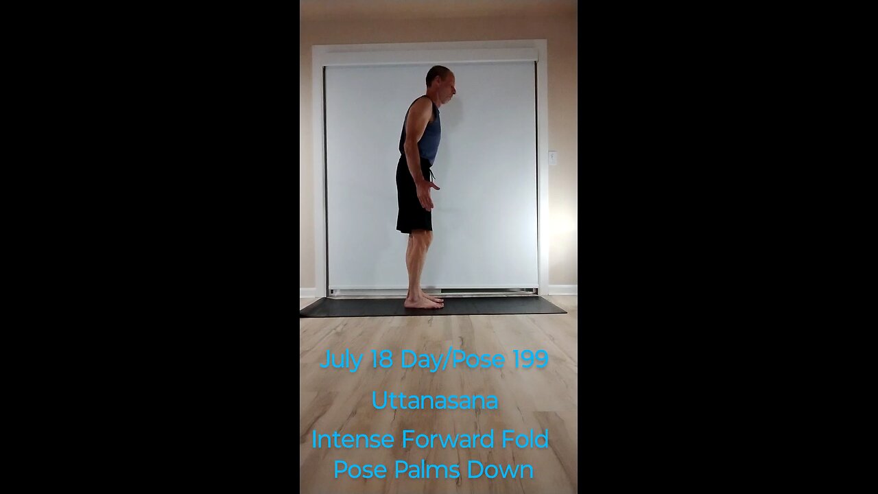 Uttanasana / Intense Forward Fold Pose Palms Down