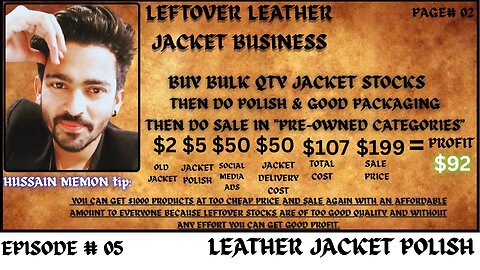 EPISODE # 05 LEATHER JACKET WAX & POLISHING AT KARACHI PAKISTAN.