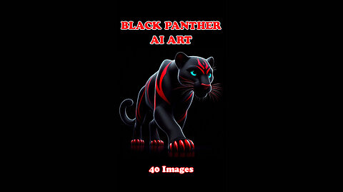 The Tri-Color AI Black Panther with Red, Turquoise & Black Like You've NEVER Seen! (40 Artworks)