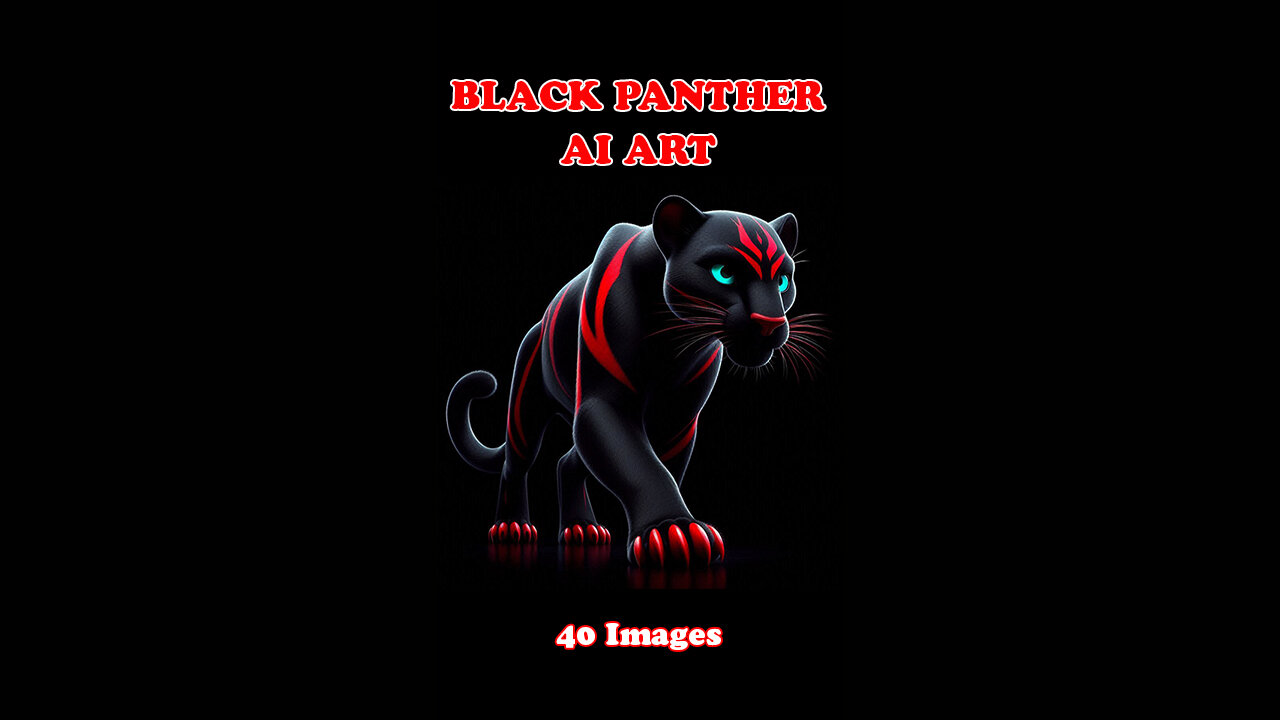 The Tri-Color AI Black Panther with Red, Turquoise & Black Like You've NEVER Seen! (40 Artworks)