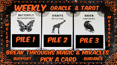 Pick A Card Oracle & Tarot🕛Timeless Messages From The Universe 🌌 Weekly Guidance & Support😄🦄🌈💎🍀