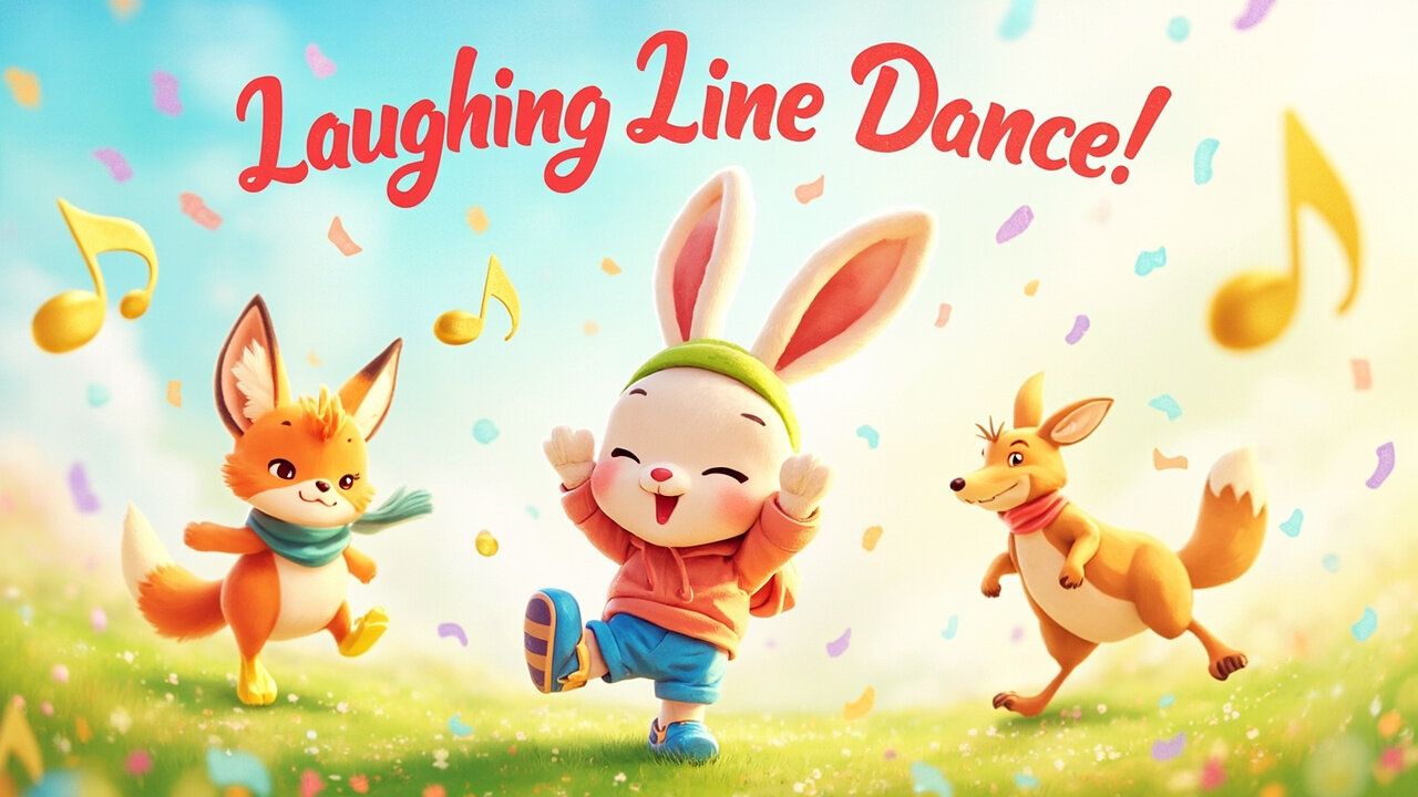 The Laughing Line Dance for Kids | Silly Parade Song with Animals