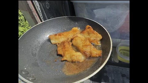 Pancake batter catch and cook