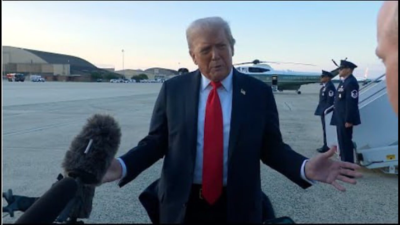 Trump Gaggles Gaggles with Press at Joint Base Andrews [Sep. 7, 2025]