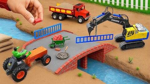 DIY Mini Truck Builds Bricks | Metal Bridge Construction | Science Project for Kids - Part 1