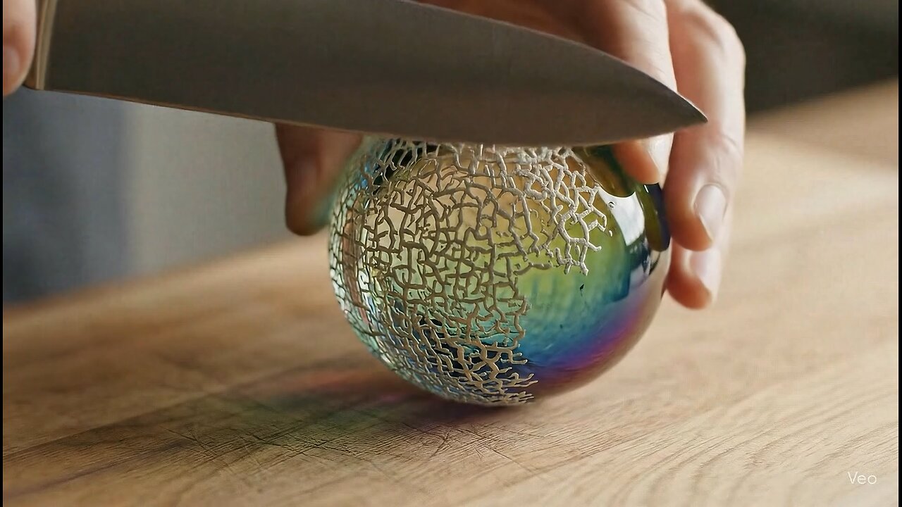 Cutting Glass Melon ASMR 🍈 Oddly Satisfying AI Relaxation Video