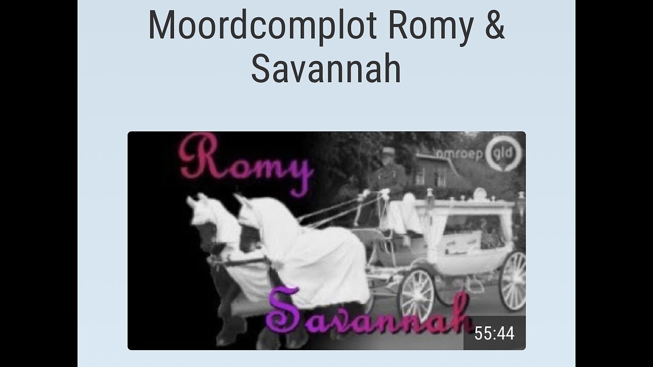 Moordcomplot Romy en Savannah