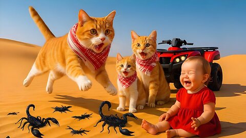 Mama Cat Trims Fur on the Farm and Makes Tiger Hat For Kittens At Home🐾🎩🐯