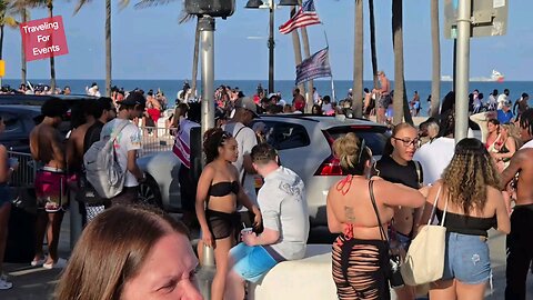 Spring Break Fort Lauderdale Florida, Las Olas Beach 2025 Girls Bikinis and sun