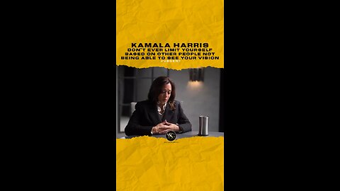 @kamalaharris Don’t ever limit yourself based on other people not being able to see your vision