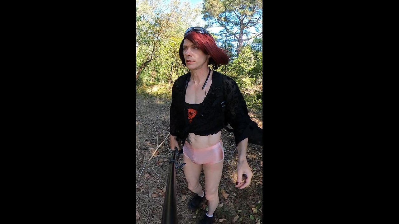 Walking to the top of Stow Lake Island