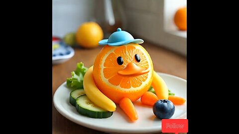 🍊🐤 Cutest Fruit Duck Ever Made! | Realistic Food Art