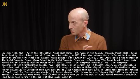 AI Girlfriends | "AIs Have Much Stranger Ideas About Sexual Romantic Relationships Than Any Human Culture On Earth. They Are Changing the Sexual Romantic Relationship Very Quickly." - Yuval Noah Harari (9/7/2025)
