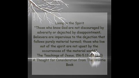 Living in the spirit