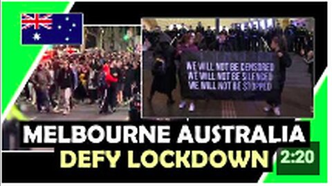 Melbourne AUSTRALIA Crowds Defy Lockdown 6