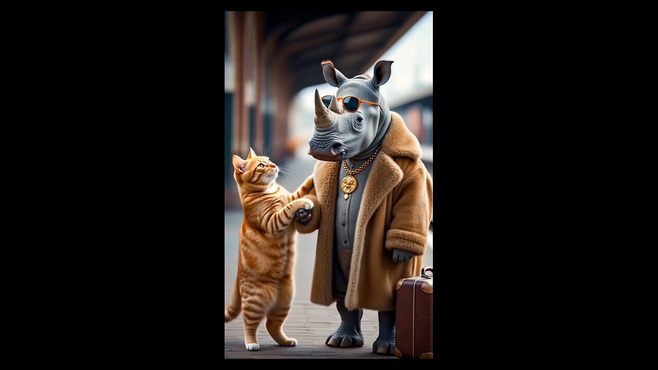 Ai cat and rhinoceros
