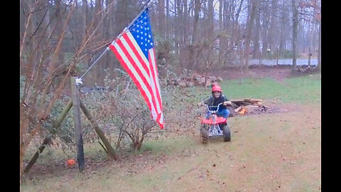 My boys riding ATV my sister gifted them Christmas 2015