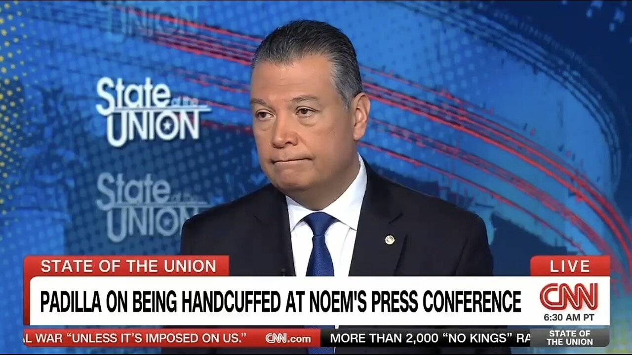 Sen Alex Padilla Claims He Didn't Charge At DHS Secretary For A Viral Moment