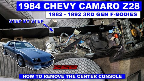 Center Console Removal In A 3rd Gen F body (1982 - 1992 Camaro & Firebird)