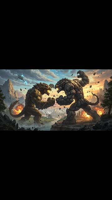 Colossal Monsters Clash! Epic Fantasy Battle Animation