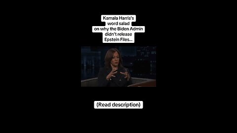 Kamala asked why Biden admin didn’t release Epstein Files…