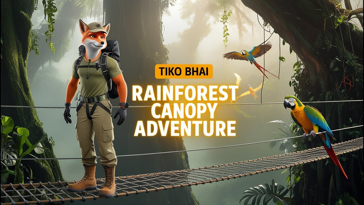 Rainforest Canopy Adventure 🌿🦜 | Zipline, Rope Bridge & Jungle Views with Tiko Bhai