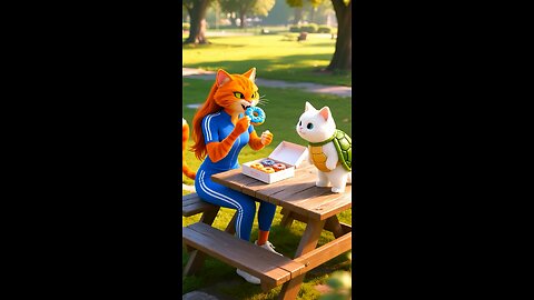 Why the Orange Cat Beat the Kitten and how the Monkeys helped the Kitten