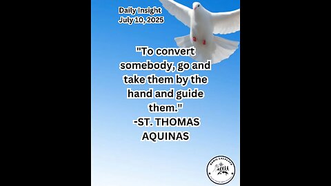 Daily Insight July 10, 2025 #faith #Saints #Insight