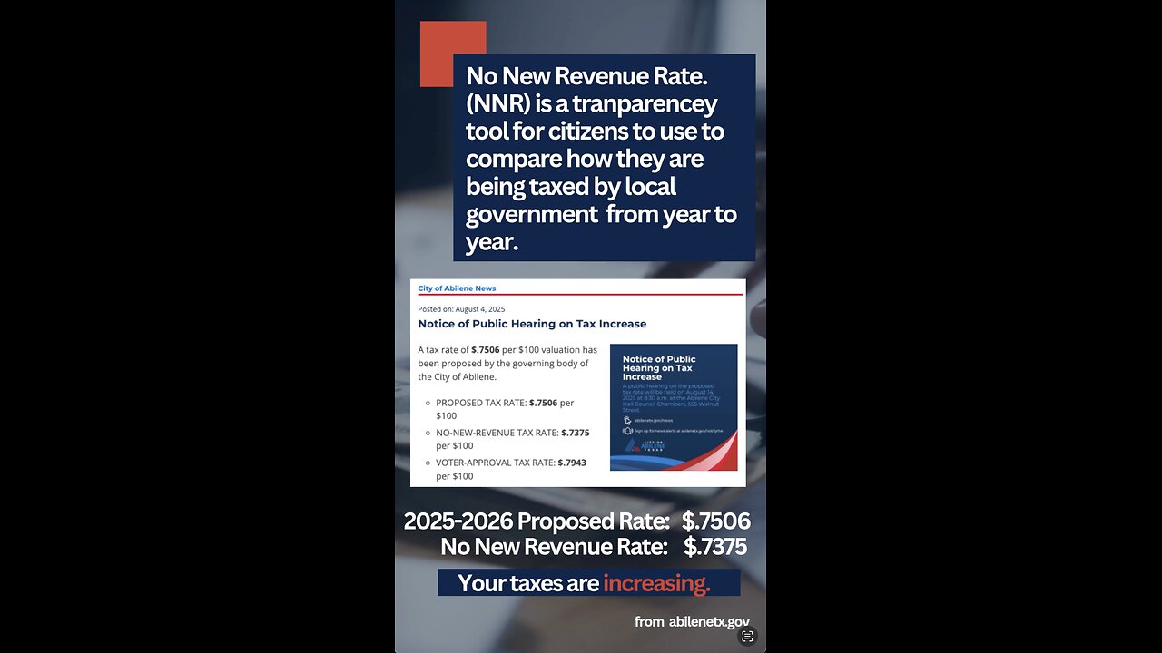 What is a "No New Revenue Rate'? Why do we not know about this tool created for transparency?
