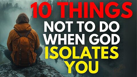 Christian Motivation: 10 Actions to Avoid When God Isolates You