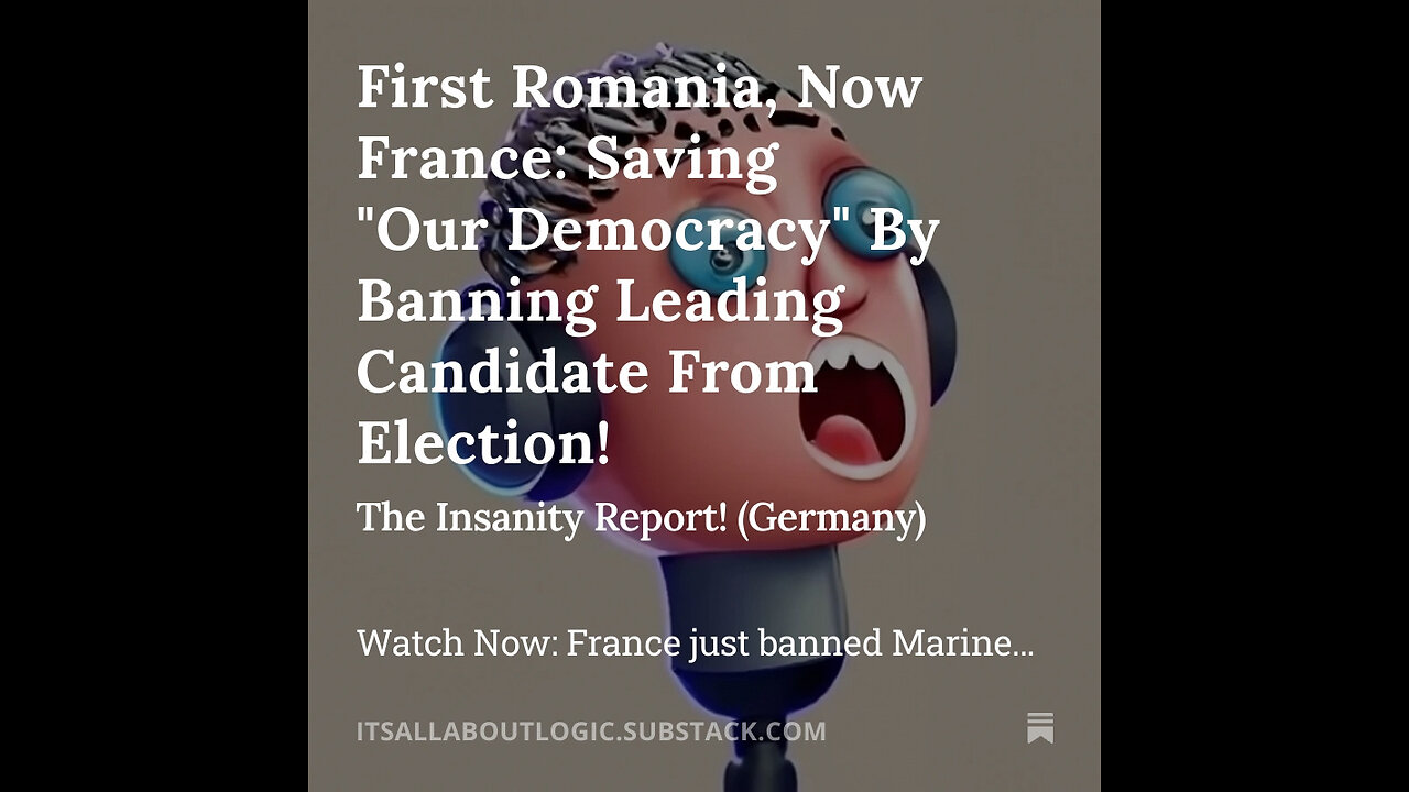 First Romania, Now France: Saving "Our Democracy" By Banning Leading Candidate From Election!