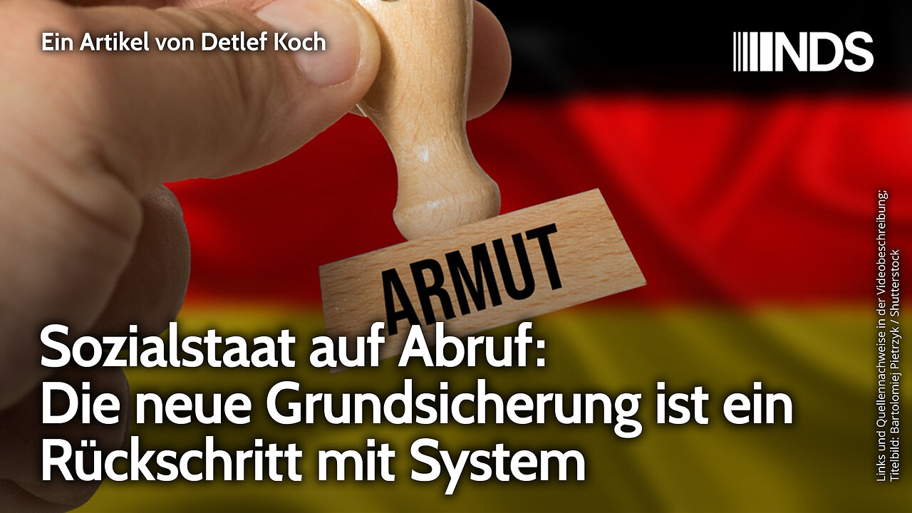 Sozialstaat auf Abruf: Die neue Grundsicherung ist ein Rückschritt mit System | Detlef Koch | NDS
