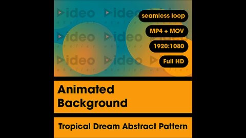 🌴Tropical Dream • Zoom Teams Streamer Background Home Spa Abstract • Low Stim • Full HD Ambient Calm