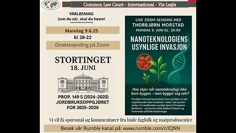 9.6.25: MATEN VÅR - Bovaer - nanoteknologi - LANDBRUKSOPPGJØR med TVANG???