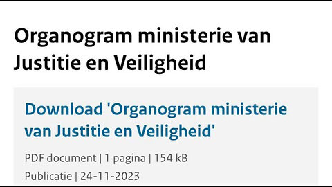 Hét organogram van Justitie en Veiligheid van 24 november 2023 is zeer incompleet