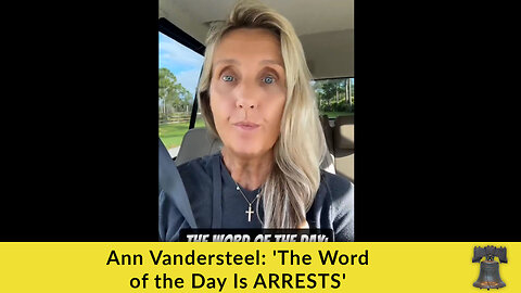 Ann Vandersteel: 'The Word of the Day Is ARRESTS'