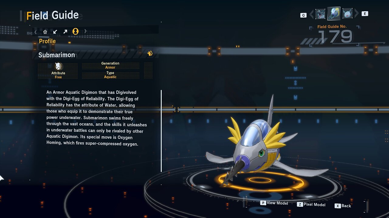 submarimon all digivolution/de-digivolution/profile Digimon Story Time Stranger