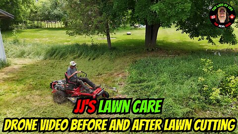 JJ'S Lawn Care Drone Video Before And After Lawn Cutting