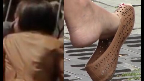 Film 113 - Candid Girl Feet, Asian Heel Popping Shoeplay - Full 4 Min Vid Available