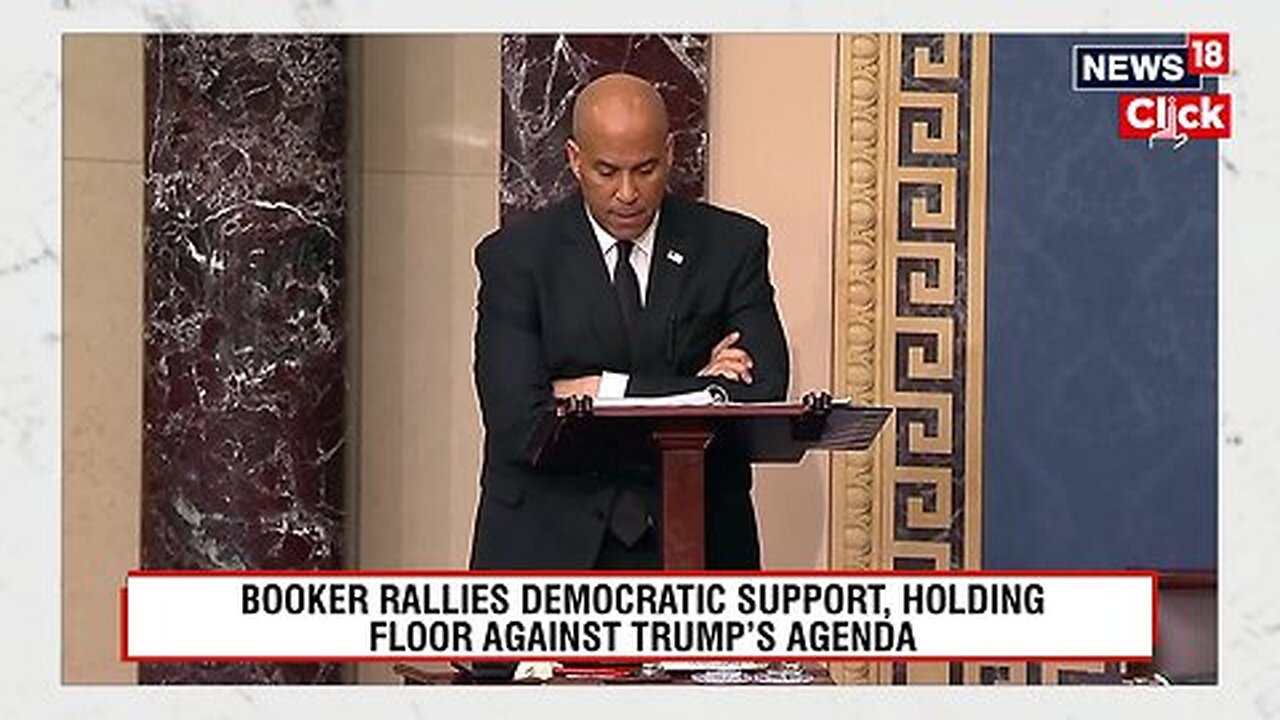 Senator Cory Booker Ends 25-Hour Long Anti-Trump Speech, Longest In Senate History _ N18G