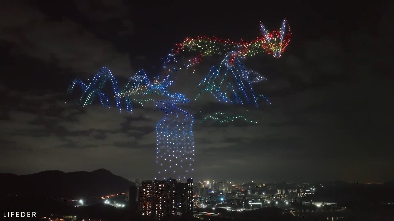 Amazing HD Footage of Drone Show in China